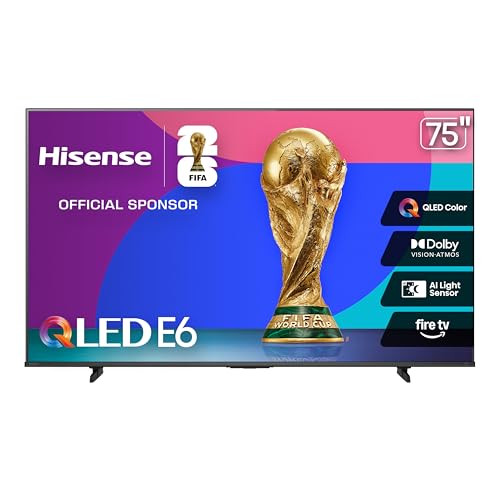 75 Hisense E6 Cinema Series QLED 4K UHD Smart Fire TV (2025 Model)