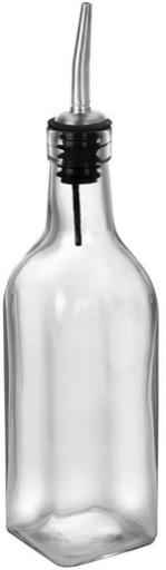 Anchor Hocking Olive Oil and Vinegar Glass Bottle with Stainless Steel Spout, 11 Ounce