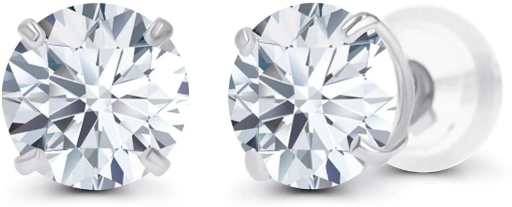 0.50 CTW Lab Grown Diamond Stud Earrings G VS - White or Yellow Gold