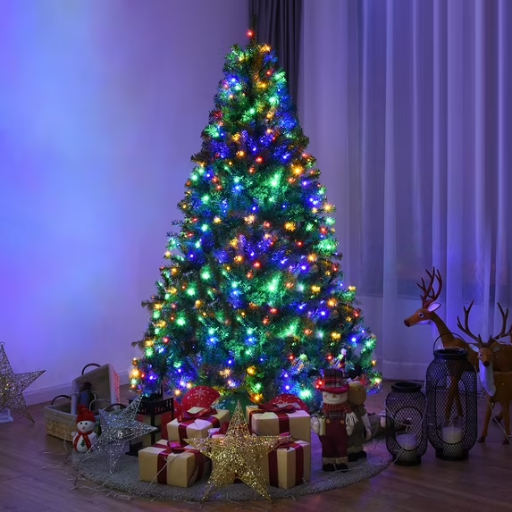 Costway 6Ft Pre-Lit Artificial Christmas Tree