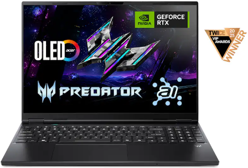 Acer Predator Neo 16S AI Gaming Laptop 16 QHD+ 240Hz OLED, 32GB DDR5, 1TB Gen4 SSD