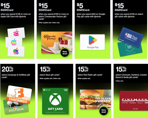 Target Black Friday Gift Card Deals