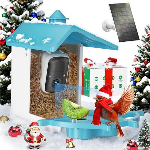 2K Smart Bird Feeder with Camera AI Bird Recognition