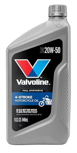 Valvoline 4-Stroke Motorcycle Full Synthetic 20W-50 Motor Oil 1 Quart