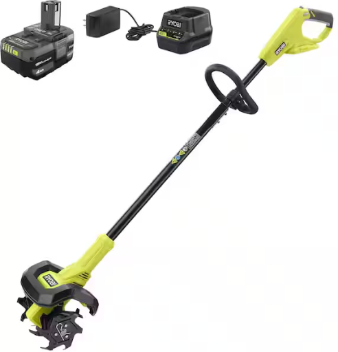 YMMV | Ryobi ONE+ 18V 8 in. Cordless Cultivator with 4.0 Ah Battery and Charger