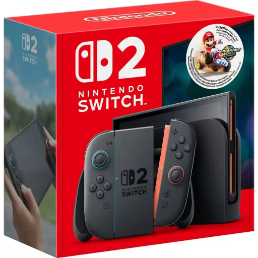 Nintendo Switch 2 Console and Mario Kart World Bundle - Hong Kong Version w/ US Adapter