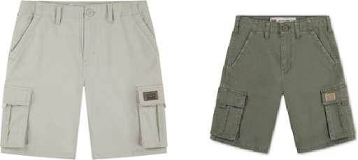 Levis Boys Twill Cargo Shorts, Sizes 8-20