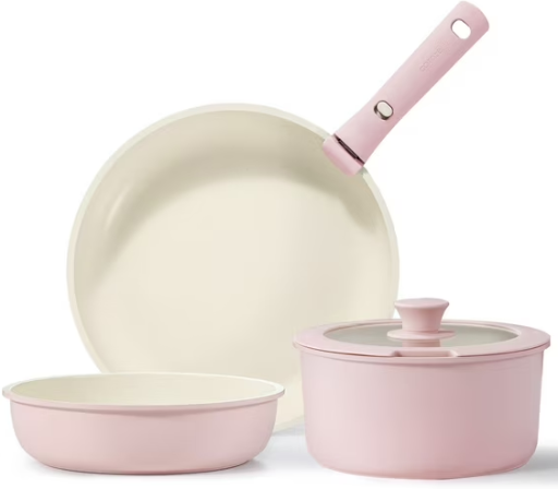 Carote 5 Pcs Nonstick Cookware Set with Detachable Handles