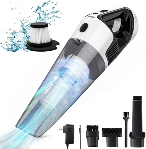 NEXPOW 10,000Pa Cordless Handheld Vacuum w/ LED Light