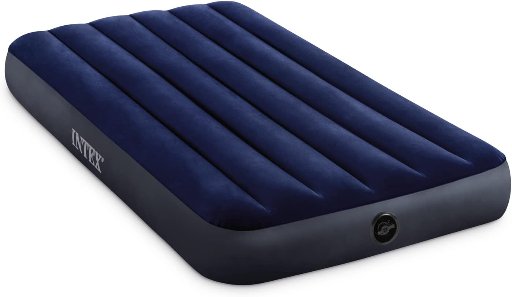 Intex Dura-Beam Standard Downy Air Mattress: Fiber-Tech - Twin Size - 10in Bed Height