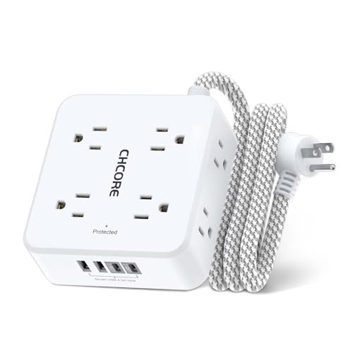 CHCORE Surge Protector Power Strip 8 Outlets  4 USB Ports