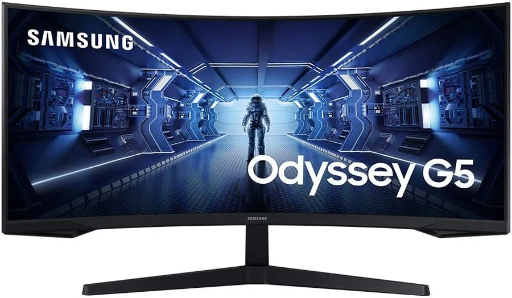 Samsung 34 Odyssey G5 Ultra-Wide Curved Monitor, 165Hz, 1ms