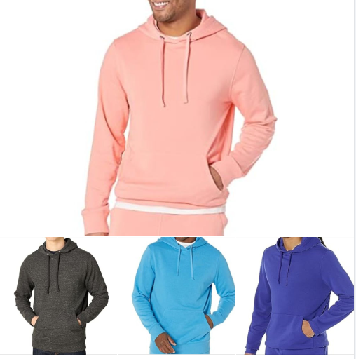 Amazon Essentials Mens Lightweight Long-Sleeve French Terry Hoodie