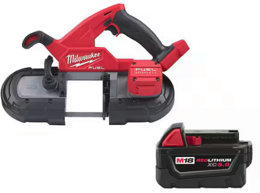 Milwaukee M18 FUEL 18V Lith-Ion Brushless Cordless Compact Bandsaw w/ 5.0 Ah Battery