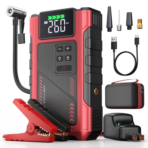 4500A Car Jump Starter with Air Compressor