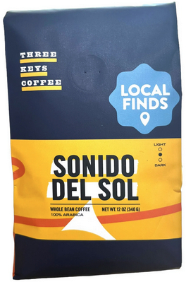 12-Oz Three Keys Coffee Sonido Del Sol Latin American Blend Medium Roast Whole Bean Coffee