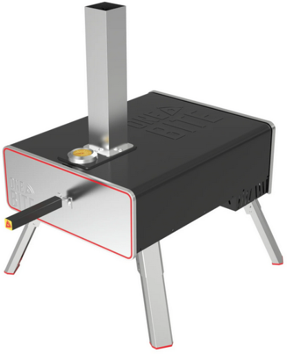 One Bite Charcoal  Wood Burning Outdoor Pizza Oven w/ 15 Square Pizza Stone