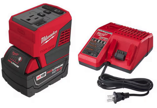 Milwaukee M18 18-Volt 175-Watt Compact Inverter with 5.0 Ah Battery and Charger
