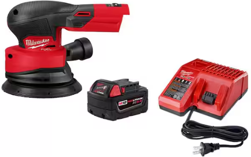 Milwaukee M18 18V FUEL 5 in. Random Orbit Sander w/ 5Ah Battery  Charger