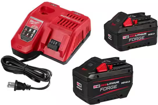 Milwaukee M18 18V REDLITHIUM FORGE XC 8.0 Ah  12.0 Ah Battery with Charger