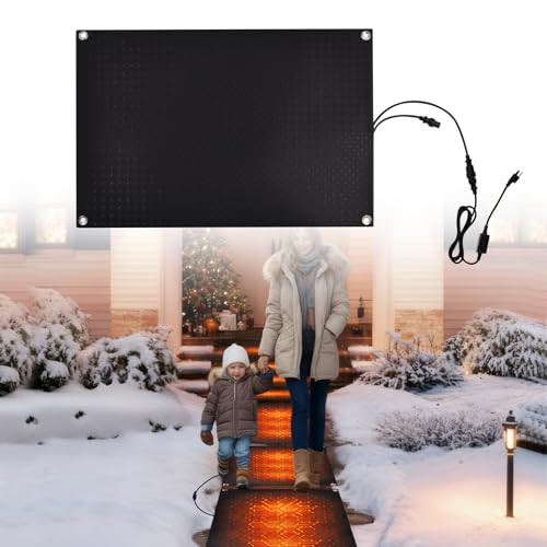 Snow Melting Mats, Anti-Slip Outdoor Snow Heating Mat for Stairs