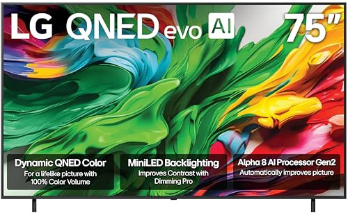 75 LG QNED evo AI QNED85A Series Mini LED 4K Smart TV w/AI Picture (75QNED85AUA, 2025)