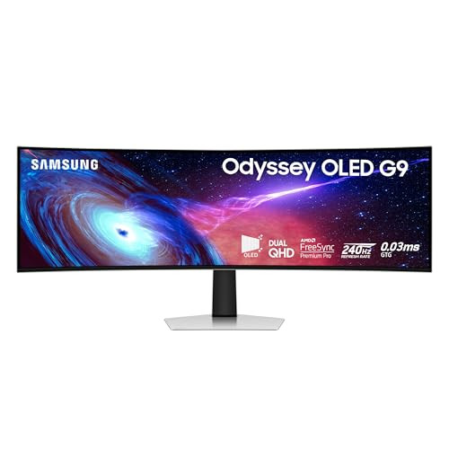 Samsung 49 Odyssey G93SC Series Curved Gaming Monitor, QD-OLED, 240Hz