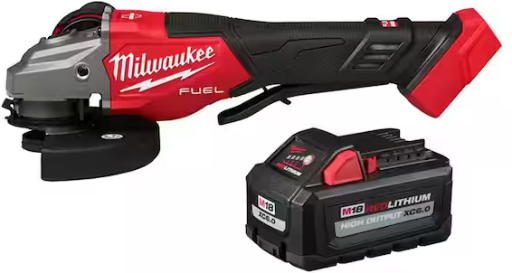 Milwaukee M18 FUEL 18V 4-1/2 in. / 6 in. Braking Grinder w/ High Output 6.0 Ah Battery
