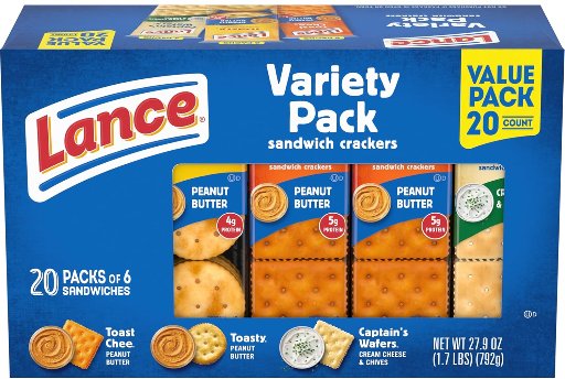 Lance Sandwich Crackers 20-Pack 1.4-Oz (Variety Pack)