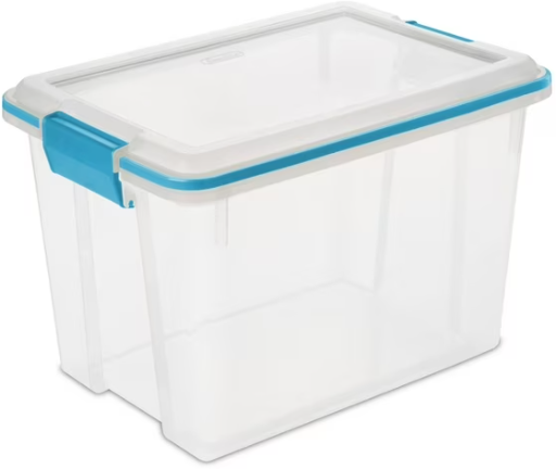 20-Quart Sterilite Clear Gasket Box w/ Blue Latches  Gasket