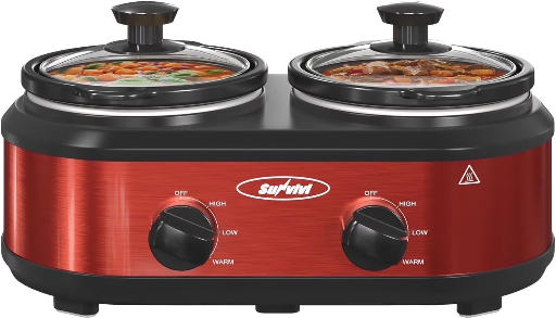 Superjoe Double Slow Cooker, 2.5 Quarts
