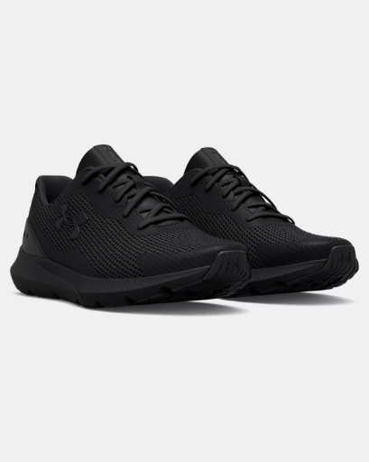 Under Armour Mens UA Surge 3 Running Shoes Black