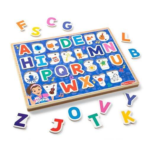 Melissa  Doug Ms. Rachel Wooden Phonics Alphabet Sound Puzzle 24-Piece
