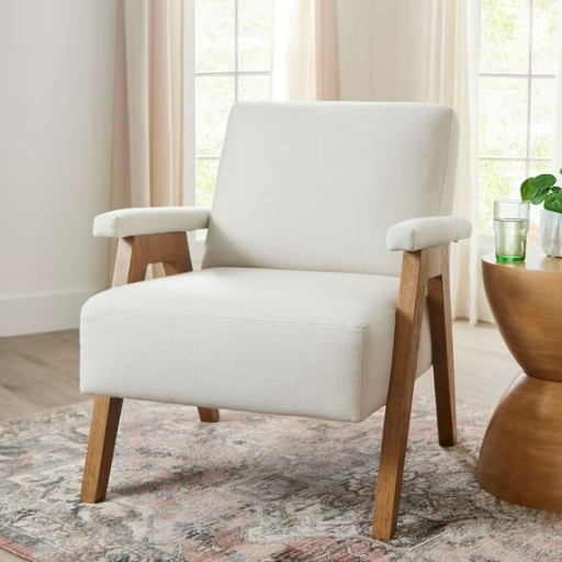 Better Homes  Gardens Ezra Accent Chair Beige