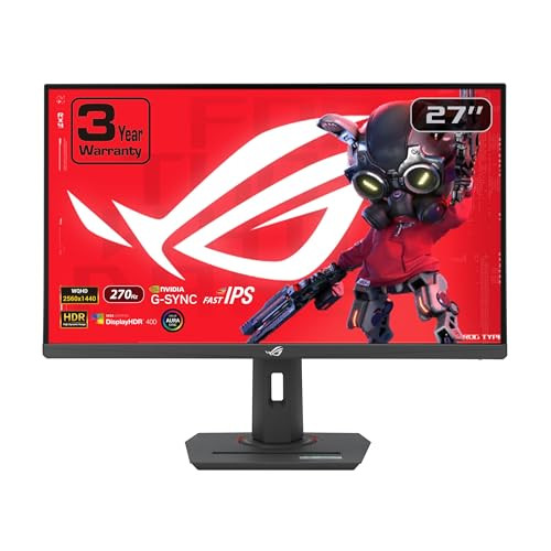 27 ASUS ROG Strix 1440P USB-C HDR Gaming Monitor, 270Hz, 1ms, Fast IPS