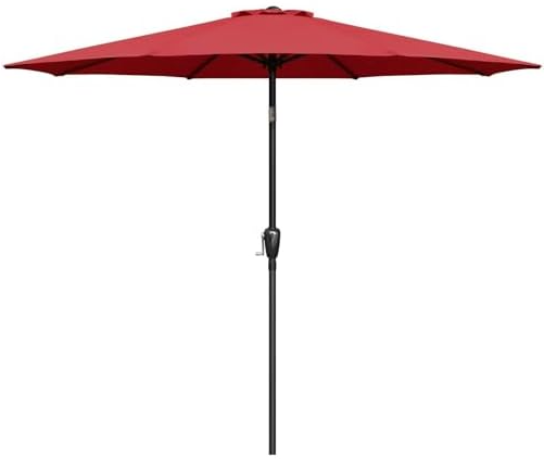Simple Deluxe 9 Patio Umbrella with Push Button Tilt/Crank