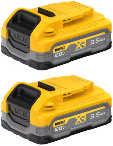 DeWalt 20V MAX XR POWERSTACK Lithium-Ion 3.5 Ah Battery (2-Pack)