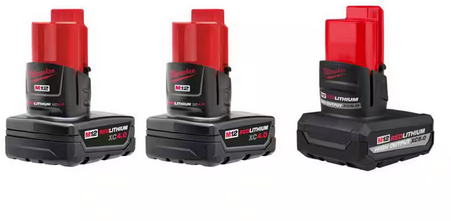 Milwaukee M12 12-Volt Lithium-Ion XC Extended Capacity 4.0 Ah Battery Pack (2-Pack) with XC High Output 5.0 Ah Battery Pack