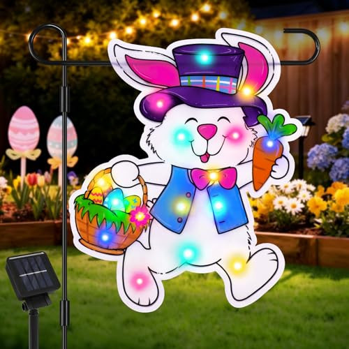 Solar Power Light-up Garden Flag