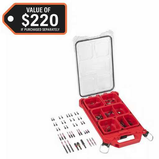 Milwaukee SHOCKWAVE Impact Duty Alloy Steel Driver Bit Set with PACKOUT Case (90-Piece)