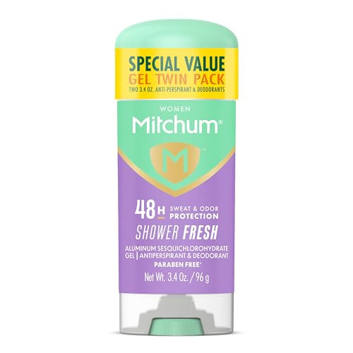 Mitchum Womens Deodorant, Antiperspirant Stick (Shower Fresh) 2-Pack 3.4-Oz