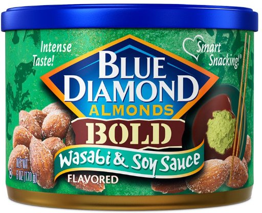 Blue Diamond Almonds Bold Wasabi  Soy Sauce 6-Oz 2-Pack