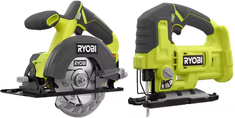 RYOBI ONE+ 18V Cordless 2-Tool Combo Kit with 5-1/2 in. Circular Saw and Jig Saw