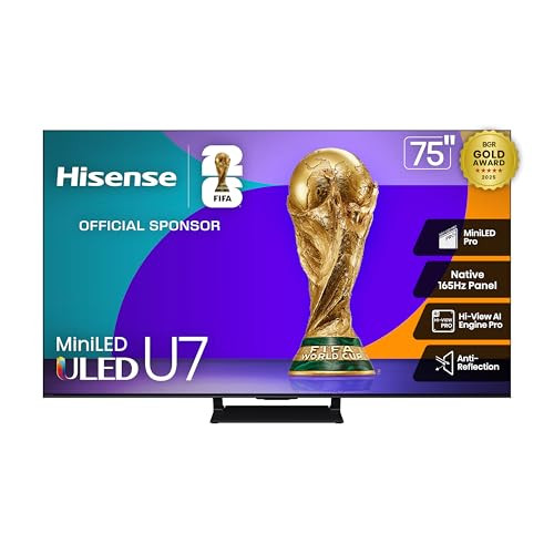 75 Hisense U7 Series MiniLED QLED 4K UHD 165Hz Smart Google TV (2025)