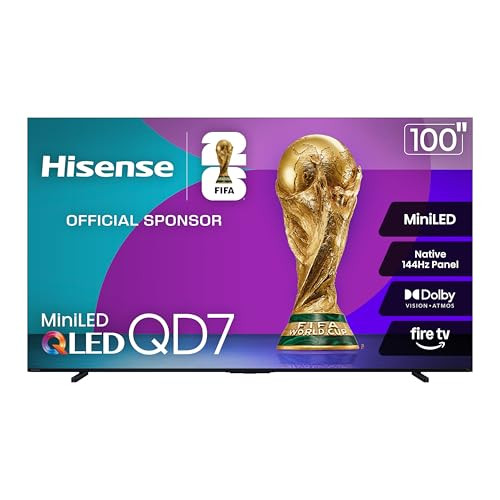 100 Hisense QD7 Series Mini-LED 4K UHD Smart Fire TV (2025 Model)