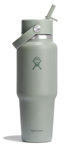 32-Oz Hydro Flask Wide Mouth Flex Straw Cap Travel Water Bottle