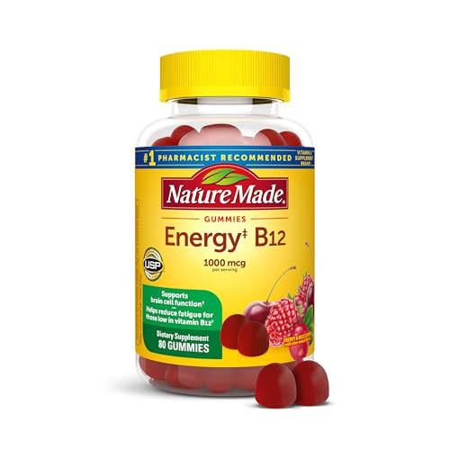 Nature Made Energy 1000 mcg B12 Supplement Gummies 80-Count