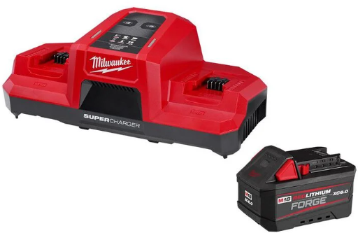 Milwaukee M18 Dual Bay Super Charger Starter Kit with REDLITHIUM™ FORGE™ XC6.0