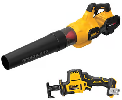 DEWALT 60V MAX Brushless Handheld Axial Blower Kit with 20V MAX ATOMIC Reciprocating Saw