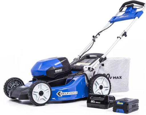 Kobalt 80-volt 21-in Self Propelled Battery Walk Mower with 5 Ah Battery  Charger
